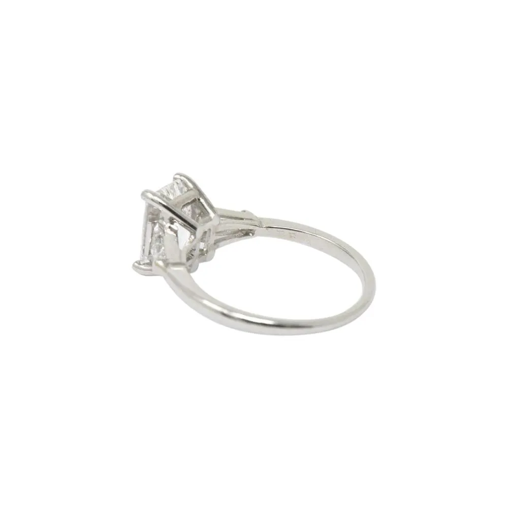 1950's Bailey Banks and Biddle 1.93CTW Emerald Cut Diamond & Platinum Engagement Ring GIA