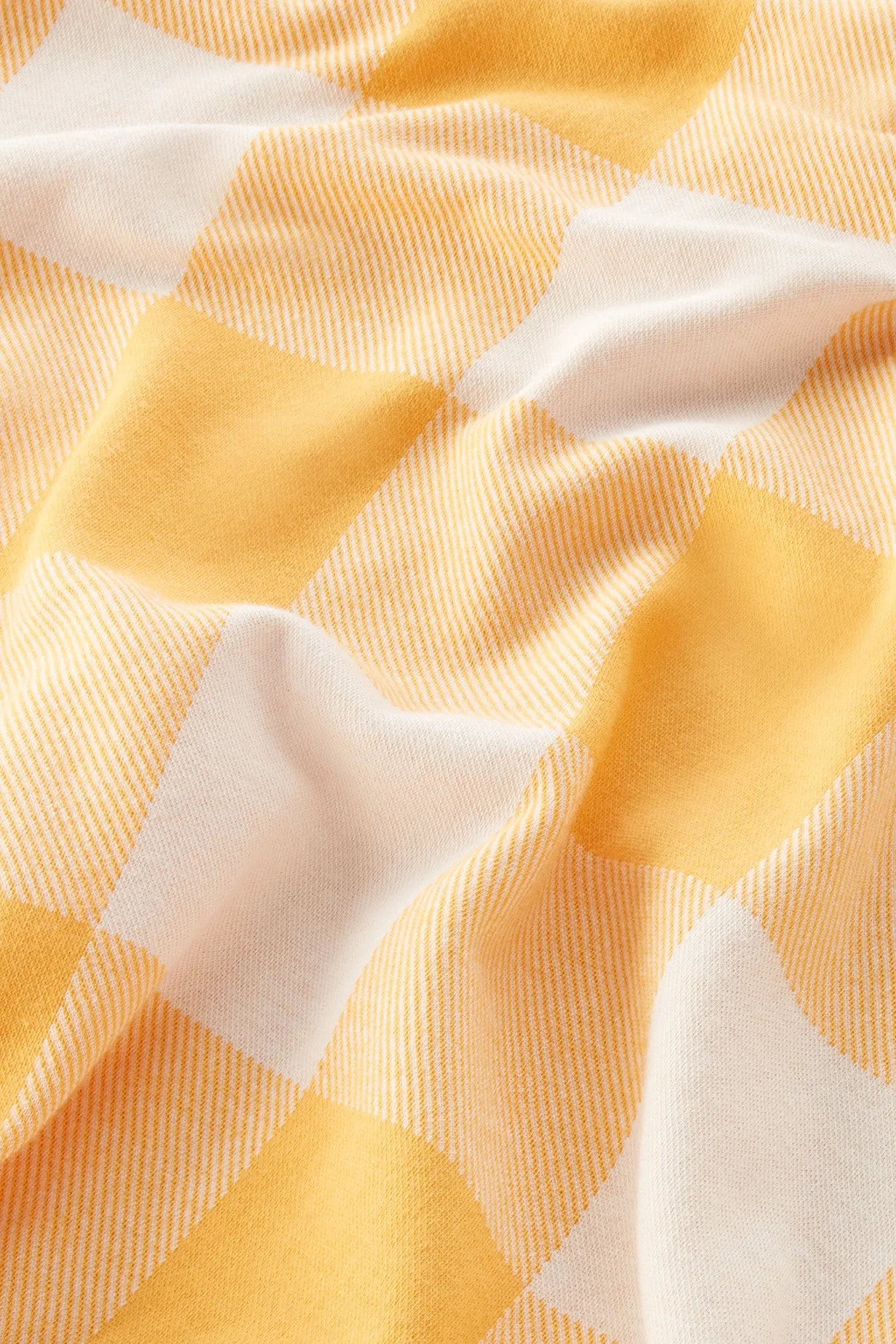 American Check Polo in Yarn-Dyed Stretch Cotton Blend FIRE YELLOW BUFFALO