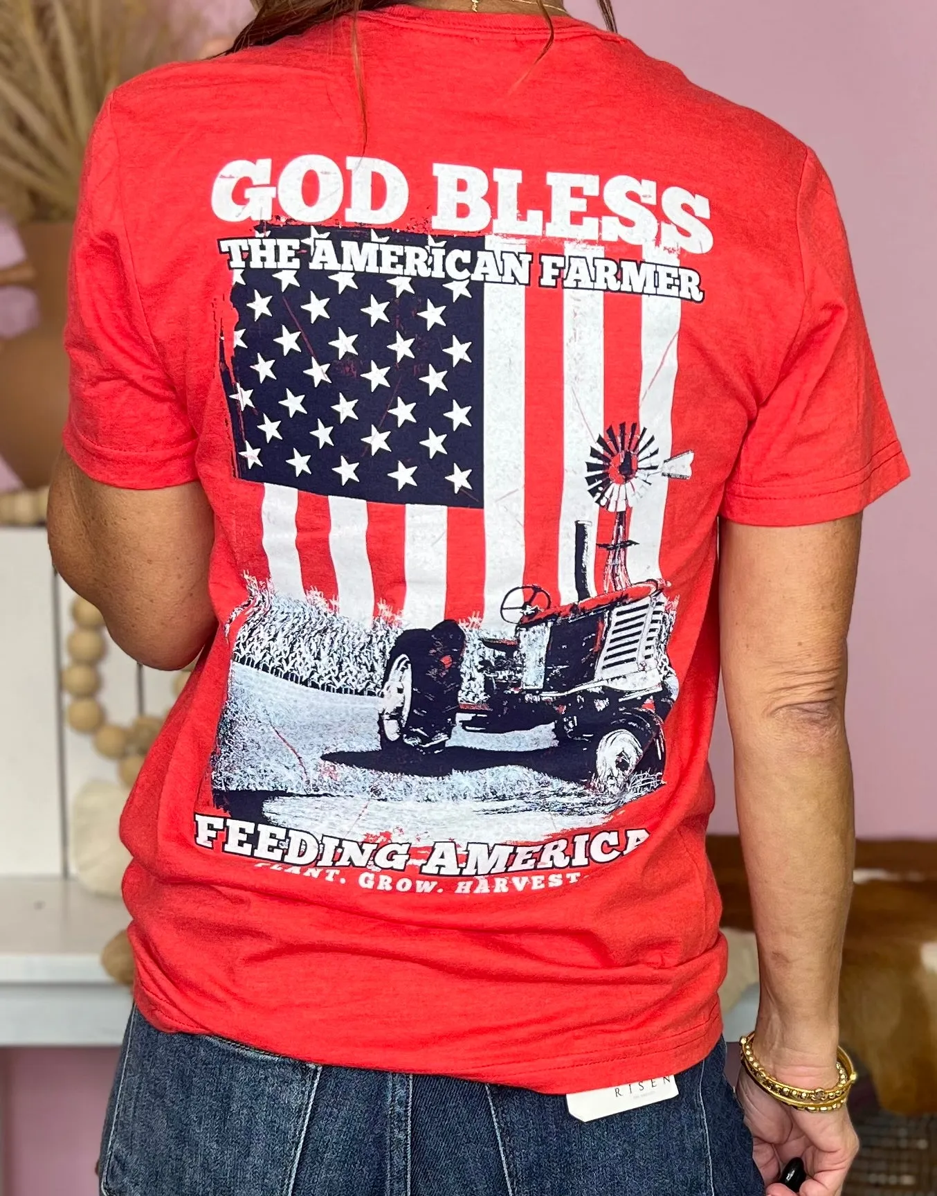 American Farmer Red Unisex Graphic Tee
