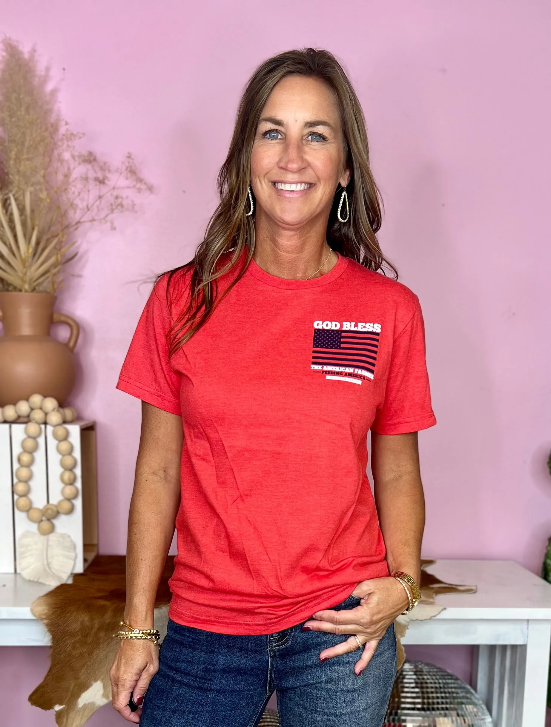 American Farmer Red Unisex Graphic Tee