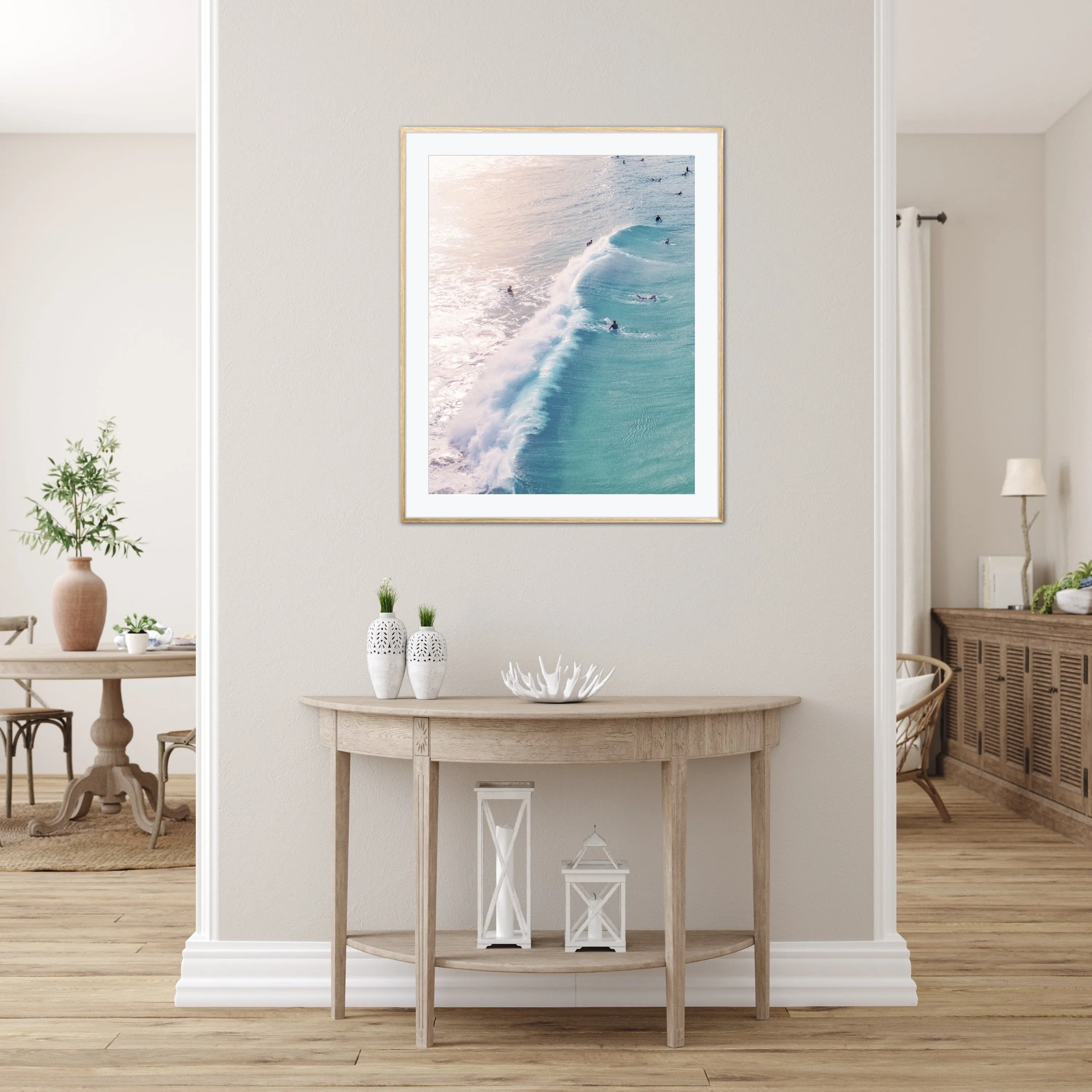 Beach Picture Set Of Two PRINTABLE WALL ART, Aerial Ocean Print, Coastal Wall Art, Pastel Beach Print, Blue Decor, Digital Download, Coastal Print Set, Surf Poster