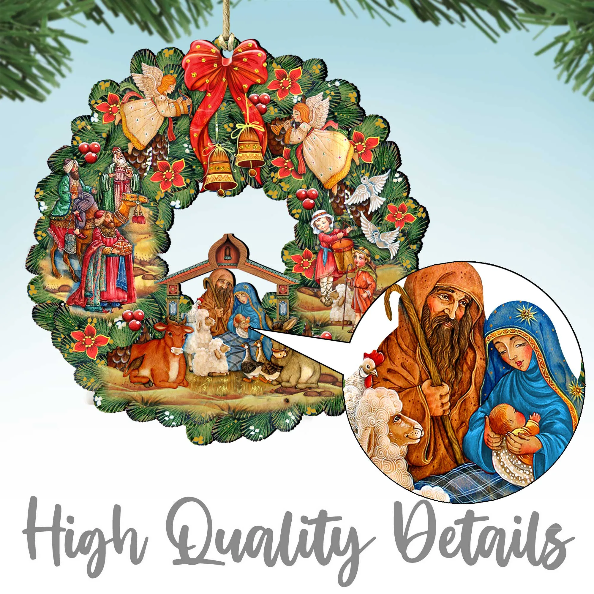 Beach Themed Ornaments - Hippie Van Wooden Ornaments by G.Debrekht | Coastal Holiday Decor - 8688203