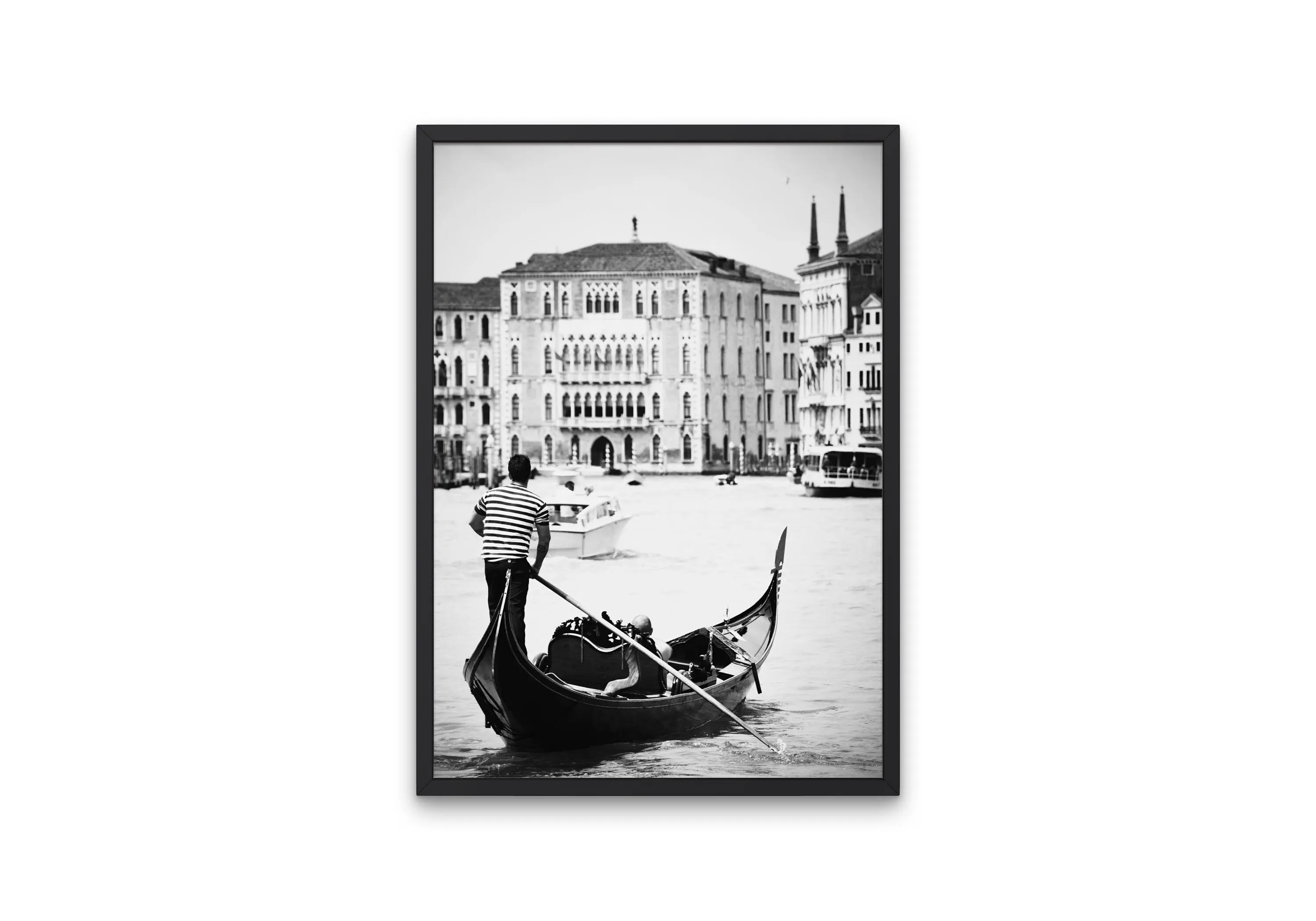Black And White Venice Poster PRINTABLE WALL ART, Venice Wall Art, Retro Travel Poster, Italy Travel Poster, Coastal Wall Decor, Venice Canal
