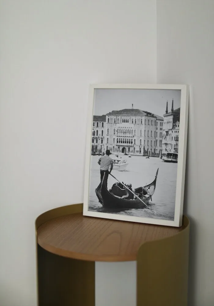 Black And White Venice Poster PRINTABLE WALL ART, Venice Wall Art, Retro Travel Poster, Italy Travel Poster, Coastal Wall Decor, Venice Canal