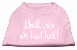 Black Cats are Bad Luck Screen Print Shirt Light Pink XXL (18)