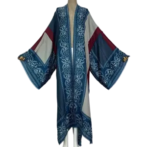 Blue Bandana Print Kimono