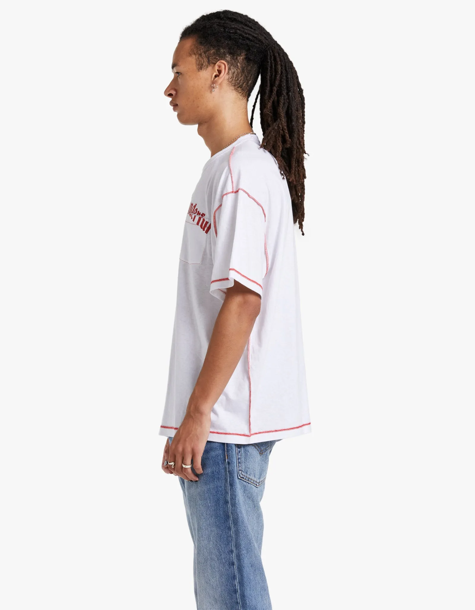 Box Pocket Tee - White