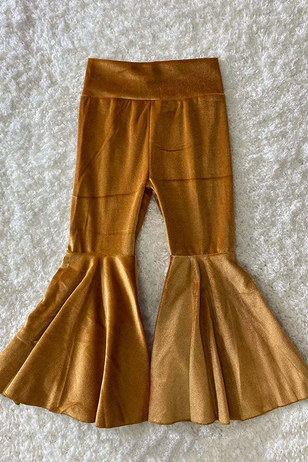 Brown velvet bell bottoms DLH2538