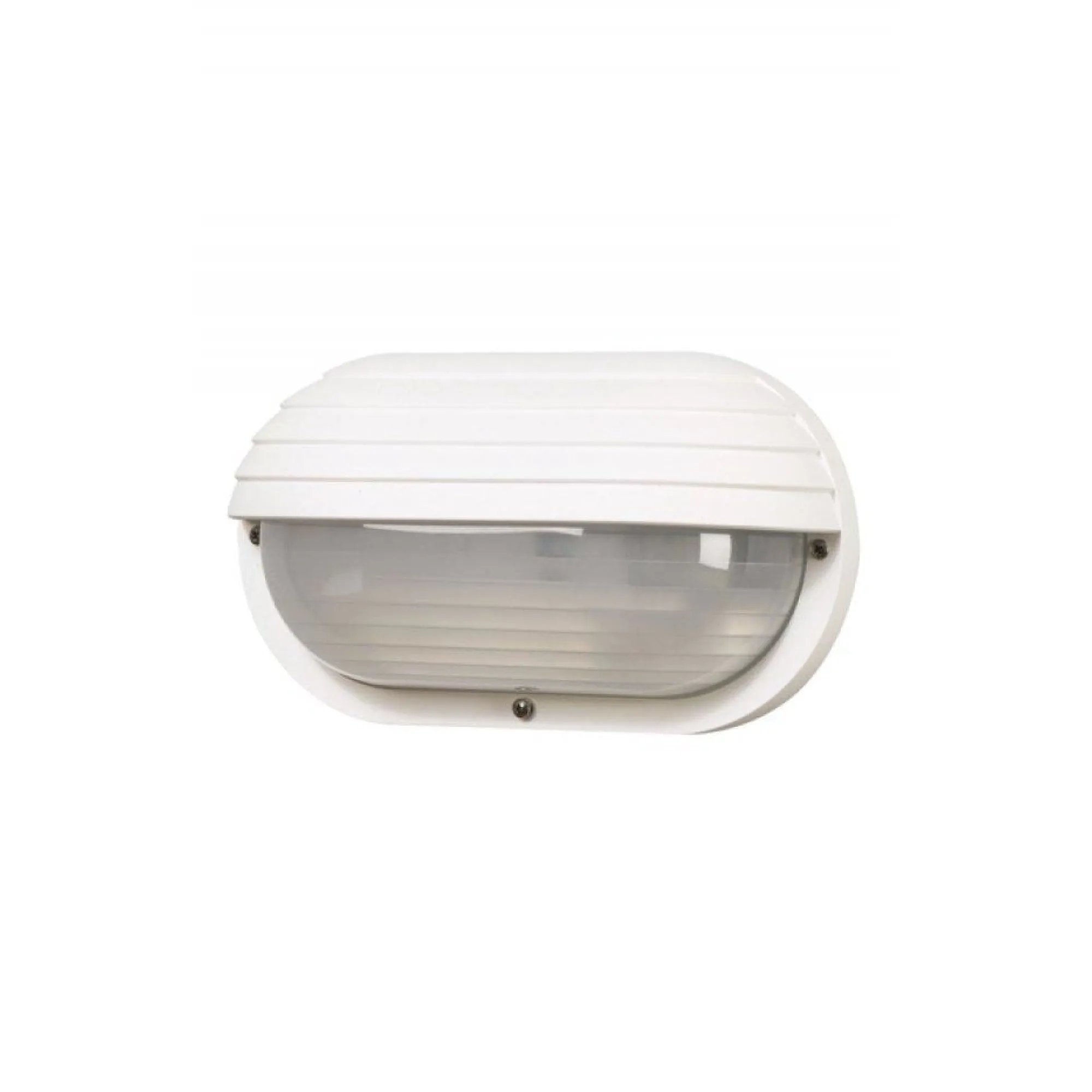 Classic Nautical Non-Corrosive Oval Hooded Wall Mount - White