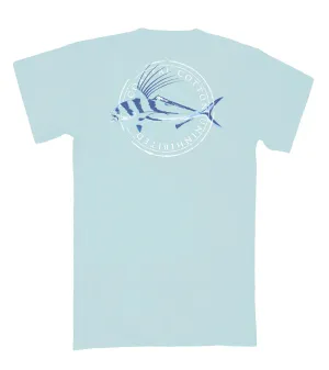Coastal Cotton Youth Rooster Fish SS Tee Bay Green