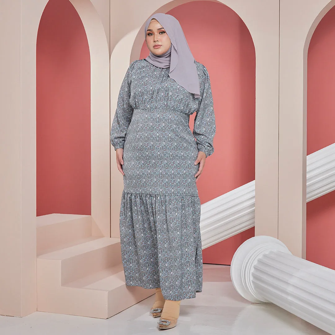 Davina Maxi Dress - Grey Tribal
