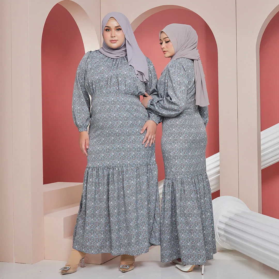 Davina Maxi Dress - Grey Tribal