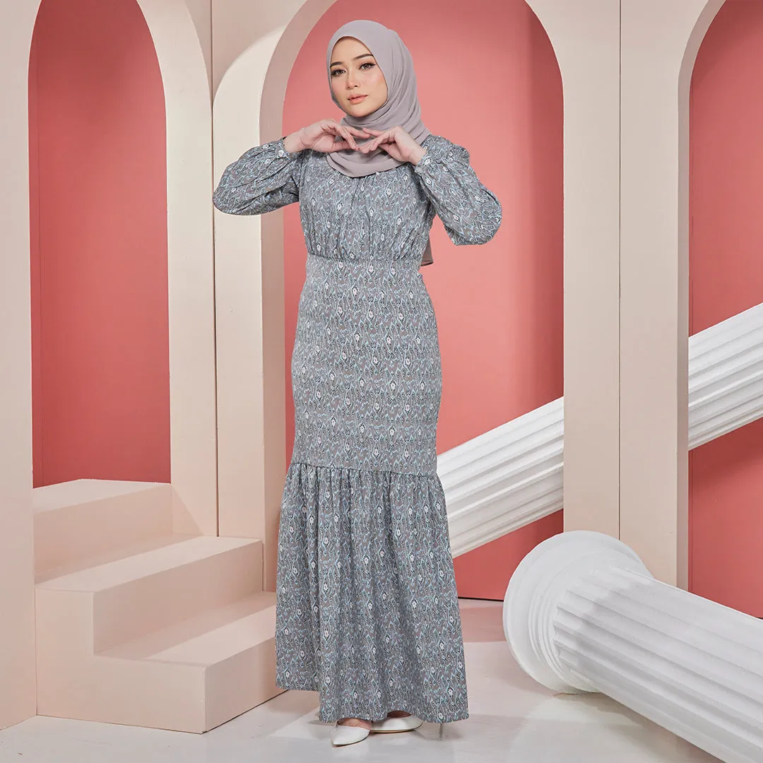 Davina Maxi Dress - Grey Tribal