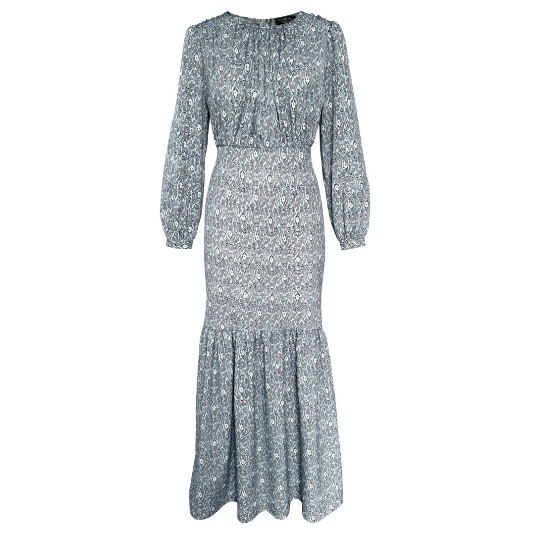 Davina Maxi Dress - Grey Tribal