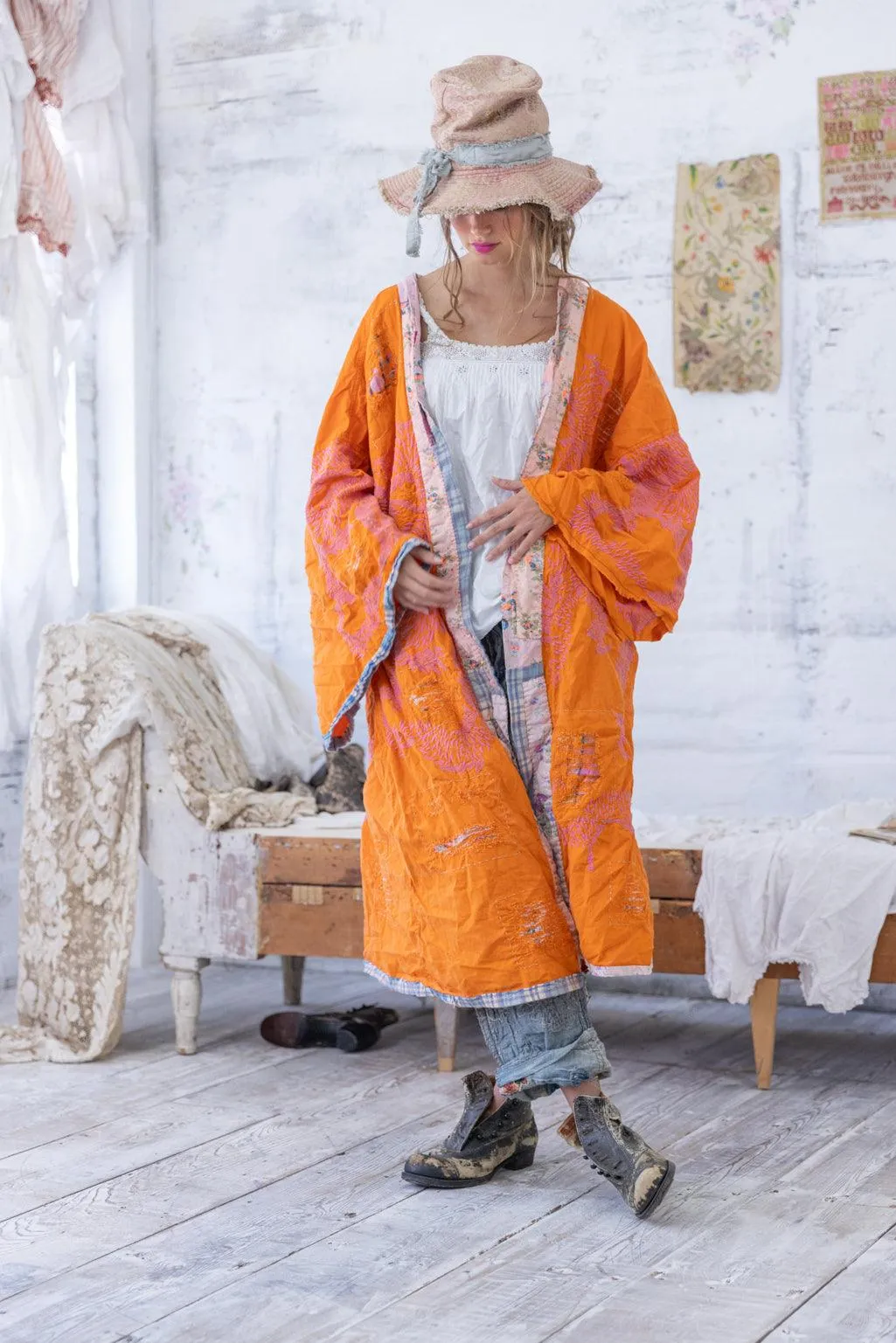 Dharma Dragon Embroidered Kimono