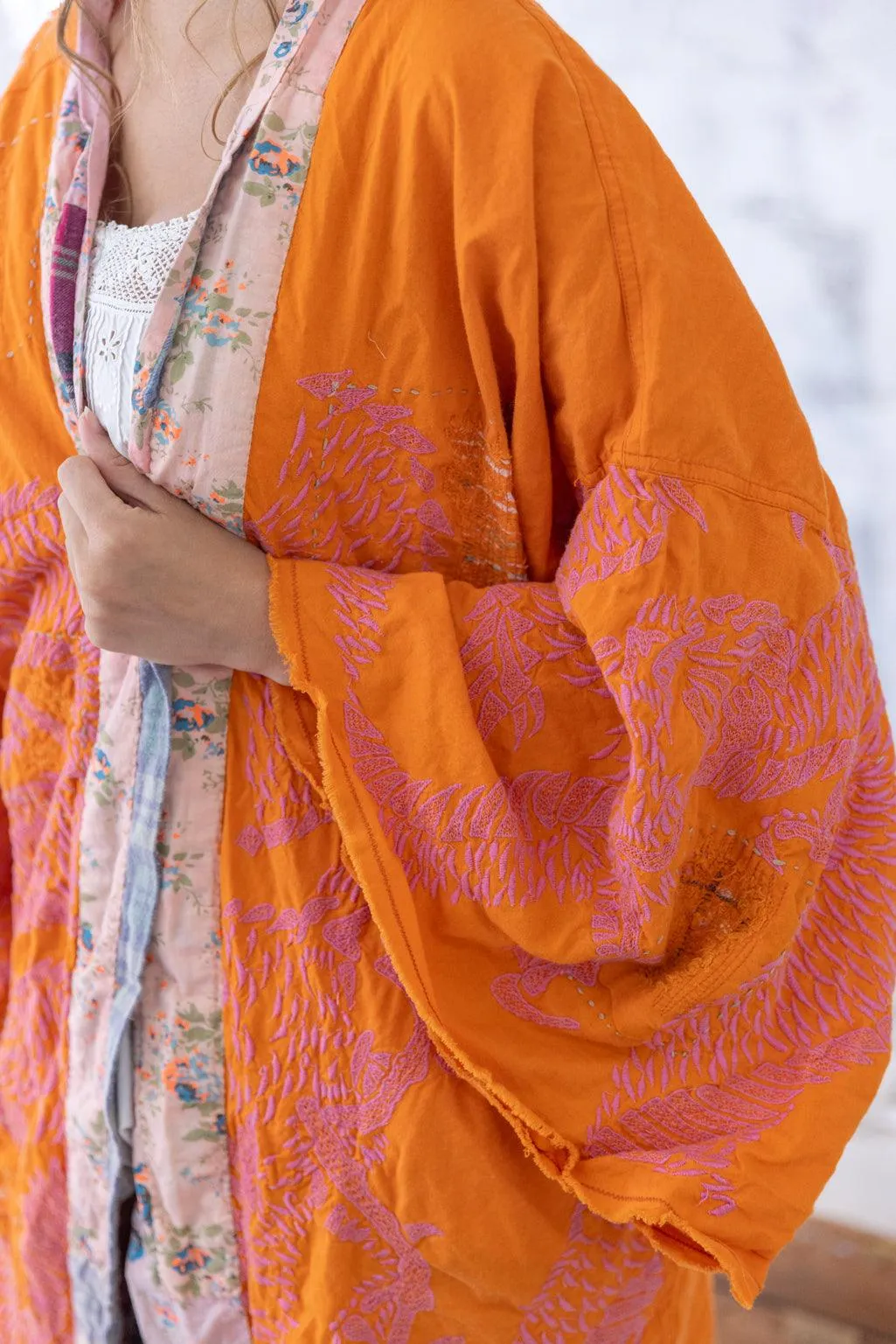 Dharma Dragon Embroidered Kimono
