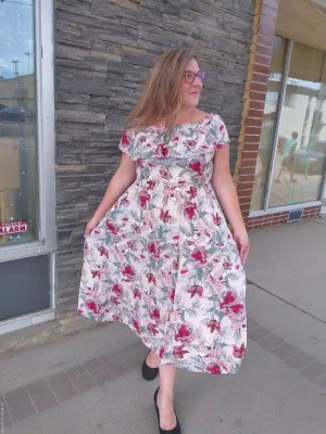 Dress - Off Shoulders Pink Pineapple