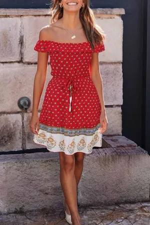 Dunnmall Bohemian Short Sleeve Dress(3 colors)