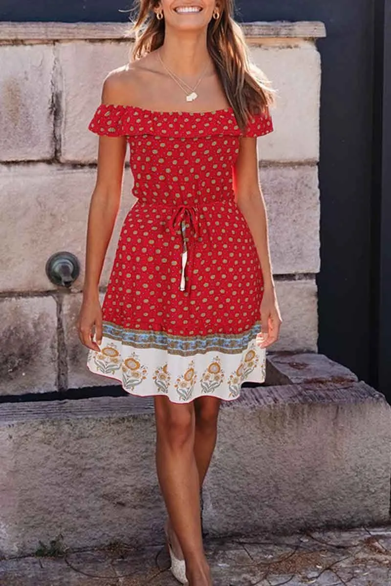Dunnmall Bohemian Short Sleeve Dress(3 colors)