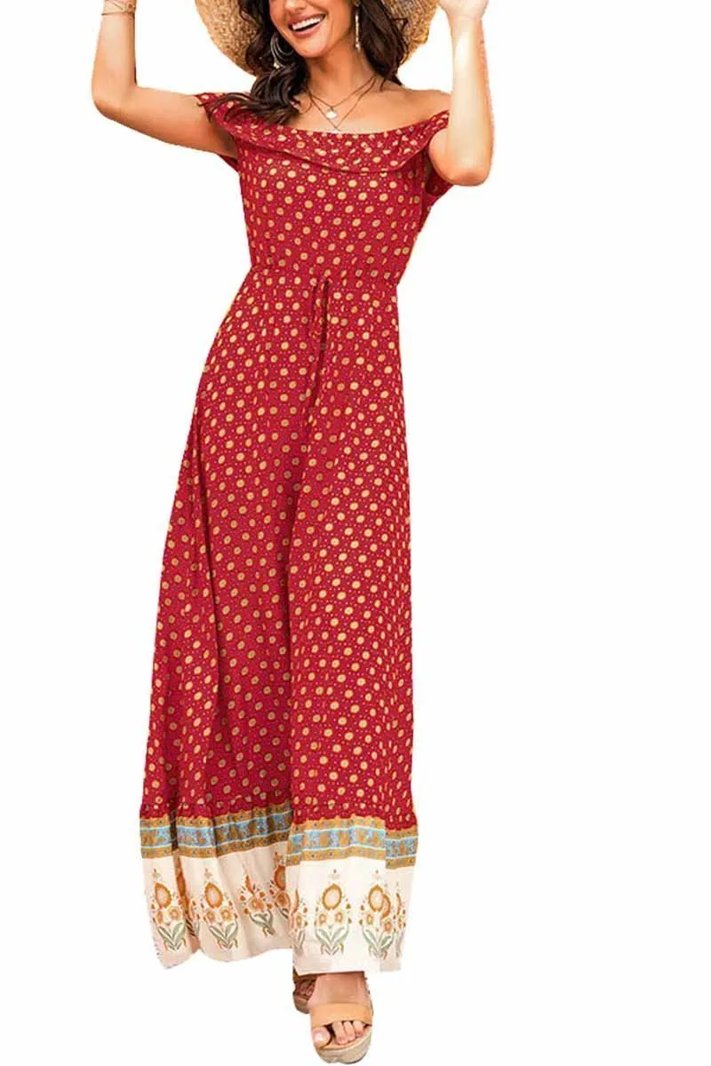 Dunnmall Bohemian Short Sleeve Dress(3 colors)