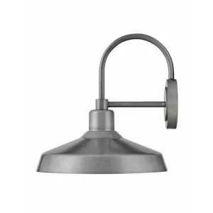 Forge Coastal Outdoor Wall Lantern  - Medium - Antique Brushed Aluminum