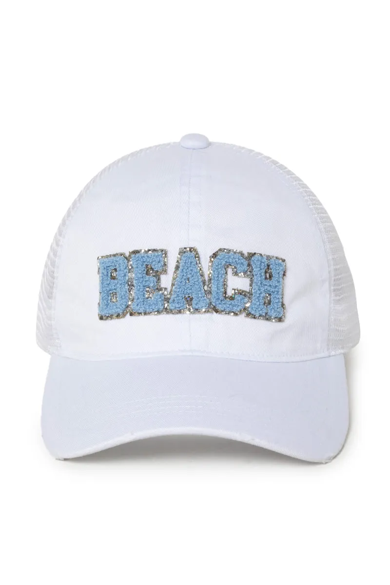 FWCAPM5203 - Beach Chenille Emb Cotton Hat