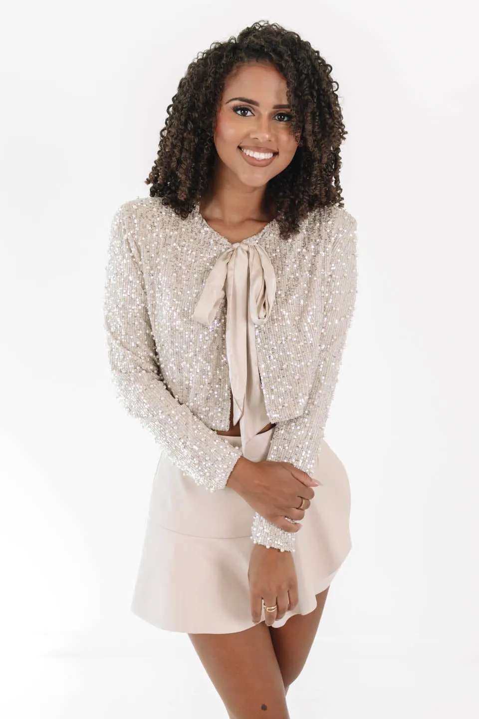 Glitz And Glam Top - Champagne