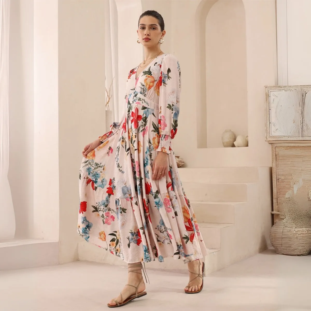 Jenae Maxi Dress (Floral)