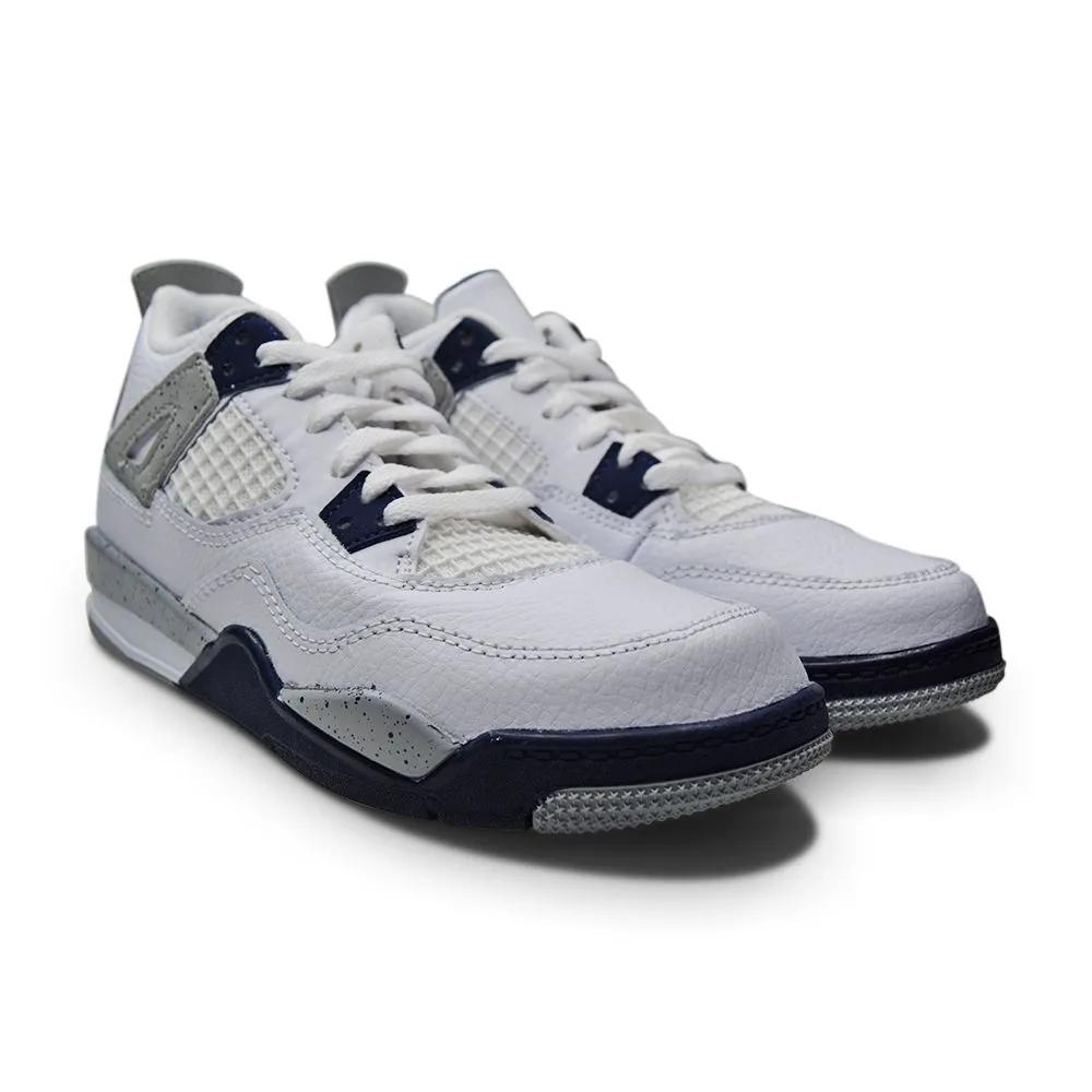 Kids Nike Jordan 4 Retro (PS) - BQ7669 140 - White Midnight Navy