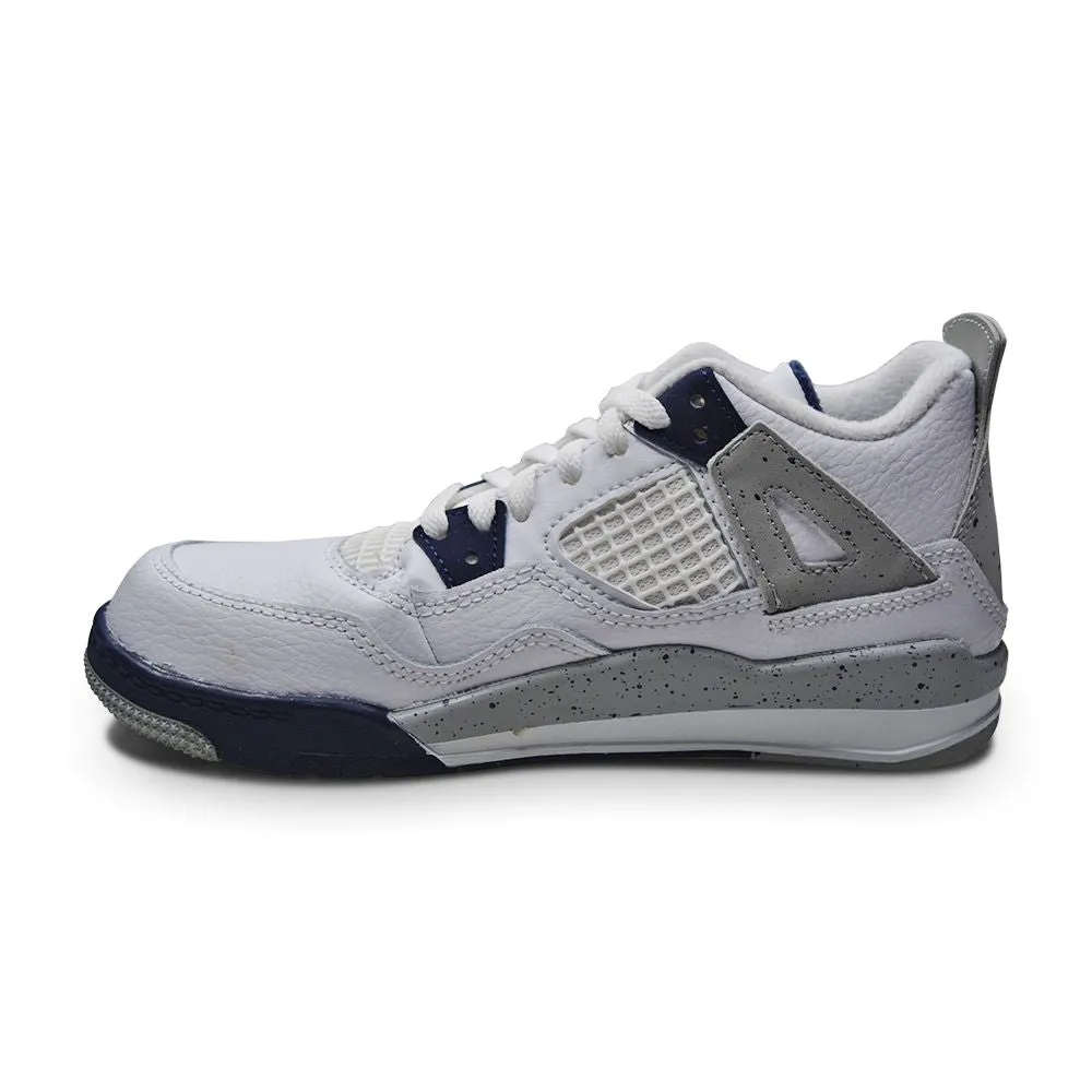 Kids Nike Jordan 4 Retro (PS) - BQ7669 140 - White Midnight Navy