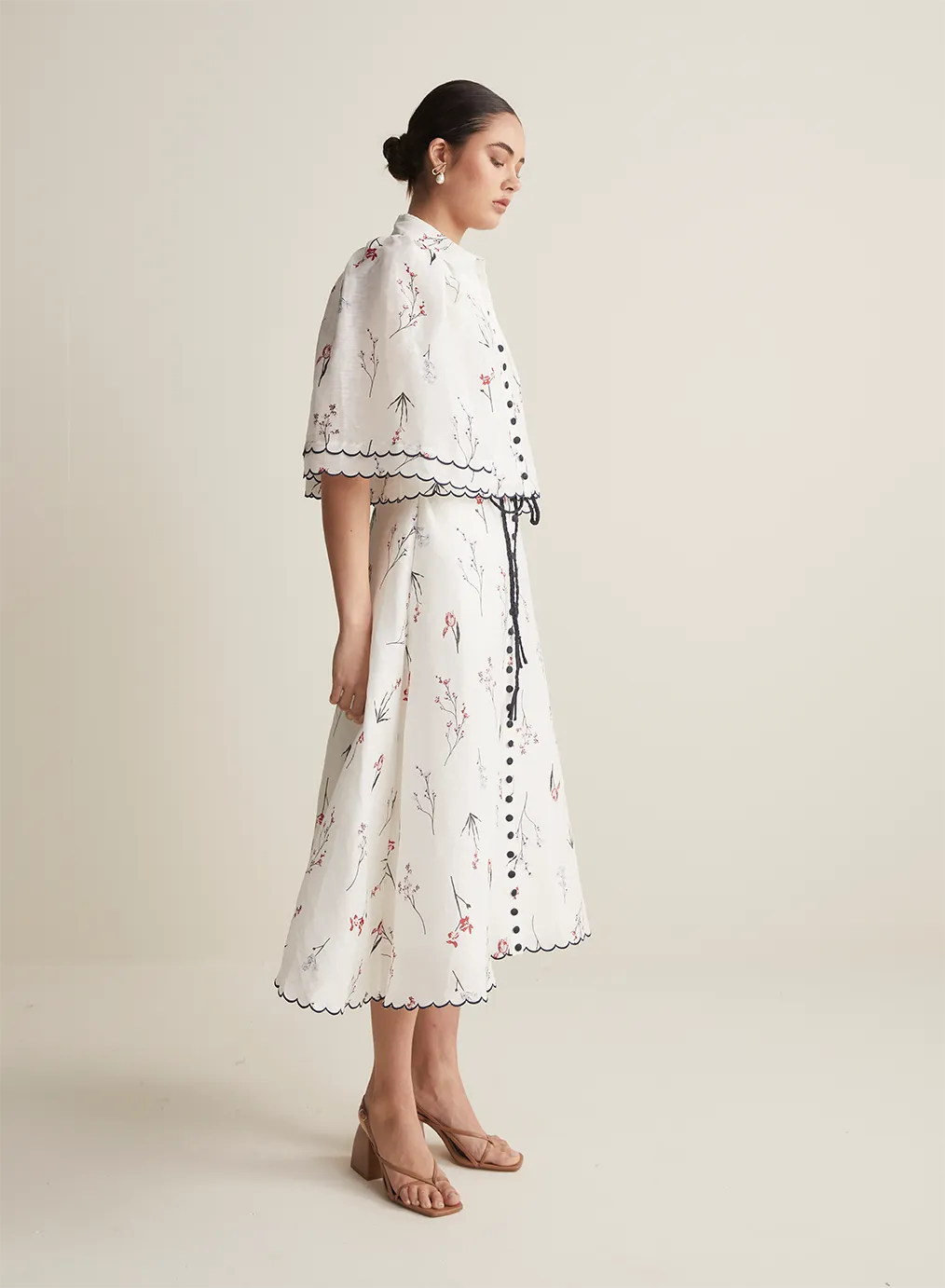 Manon Silk Linen Crop Shirt