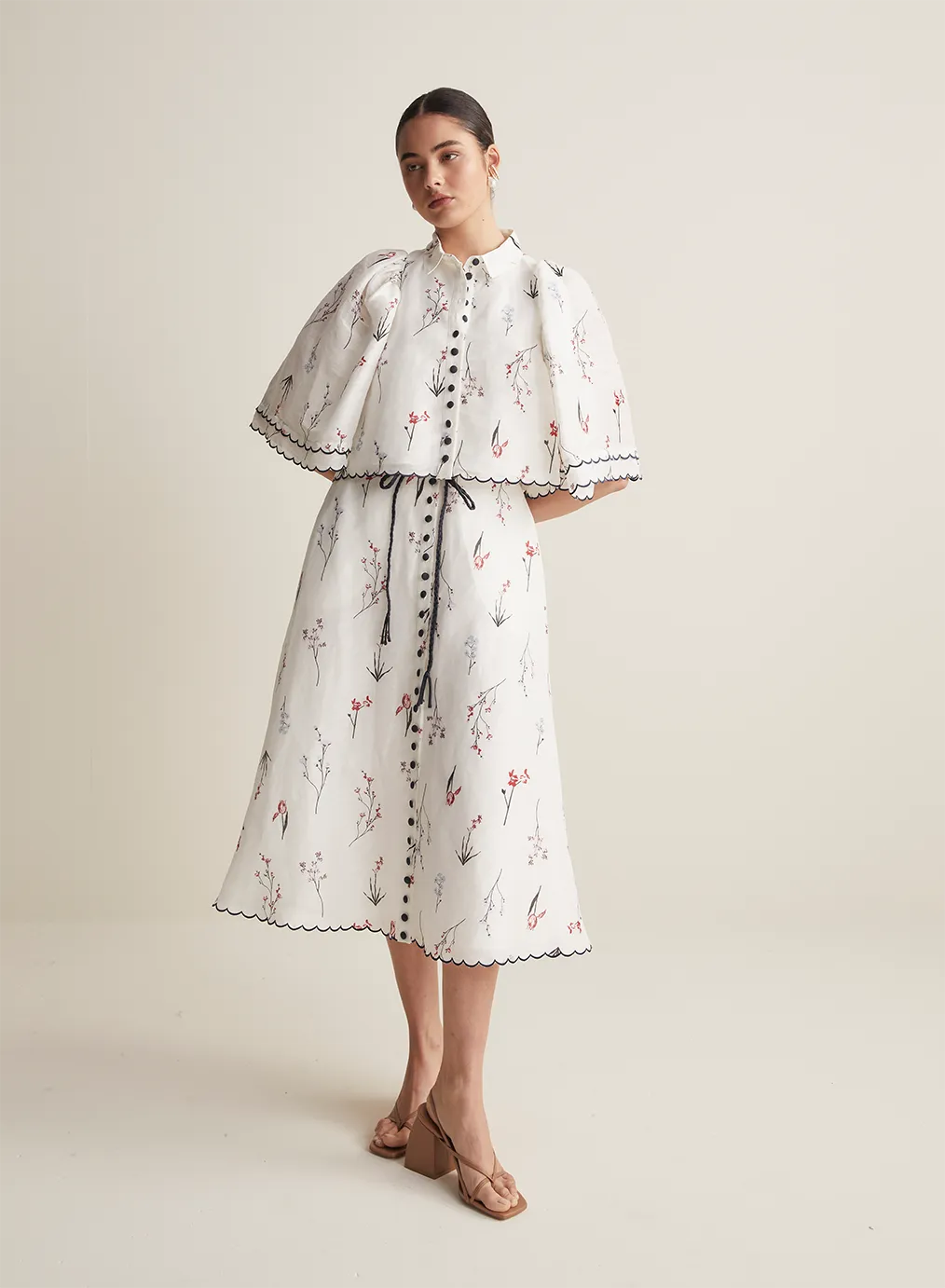 Manon Silk Linen Crop Shirt