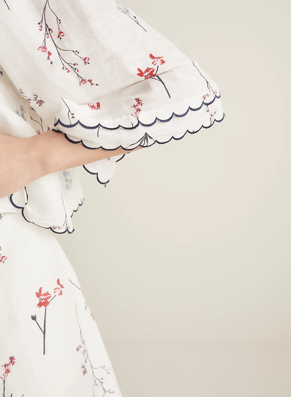 Manon Silk Linen Crop Shirt