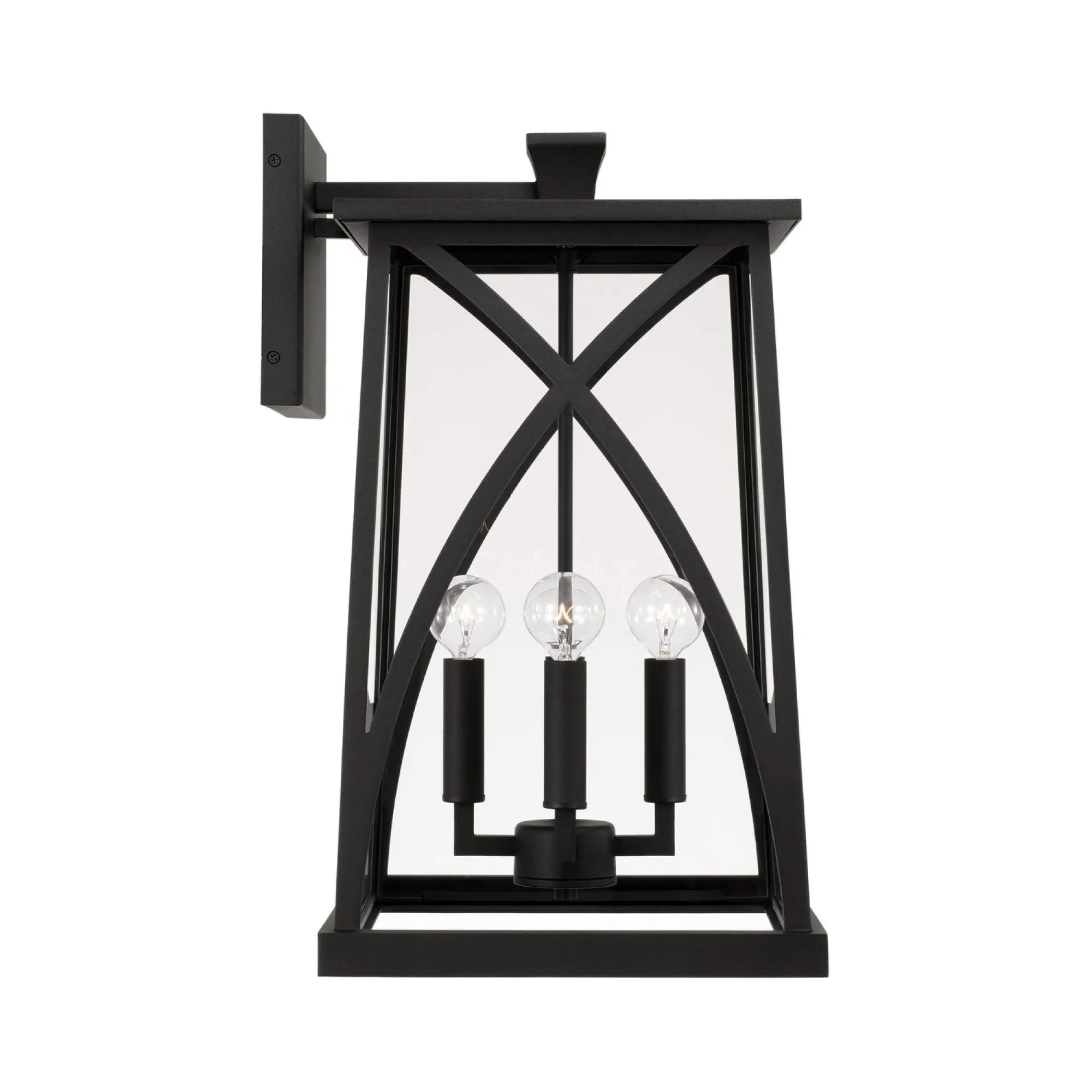Marshall Coastal Outdoor Wall Lantern - 20" - Black