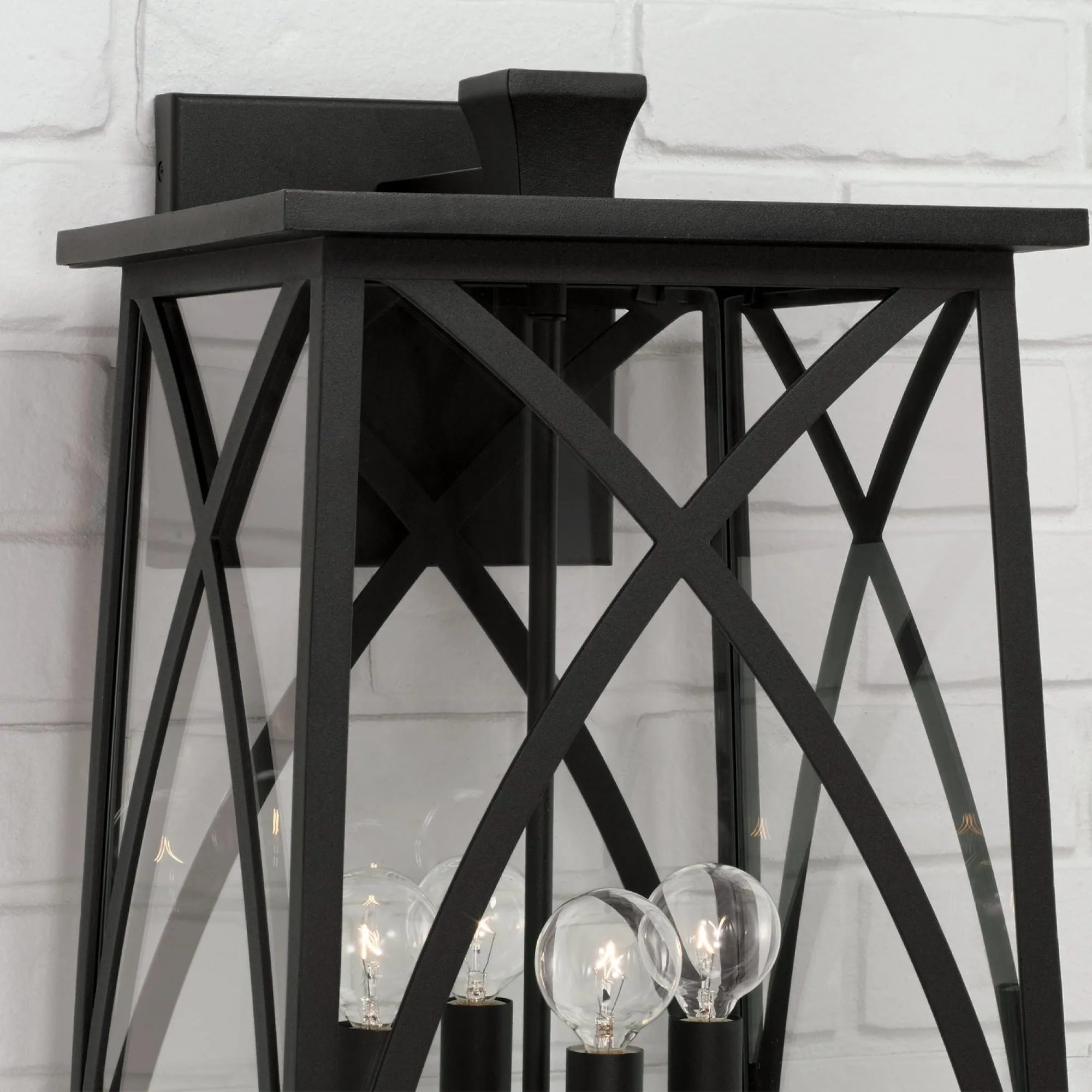 Marshall Coastal Outdoor Wall Lantern - 20" - Black
