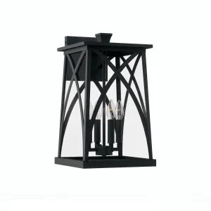 Marshall Coastal Outdoor Wall Lantern - 20" - Black