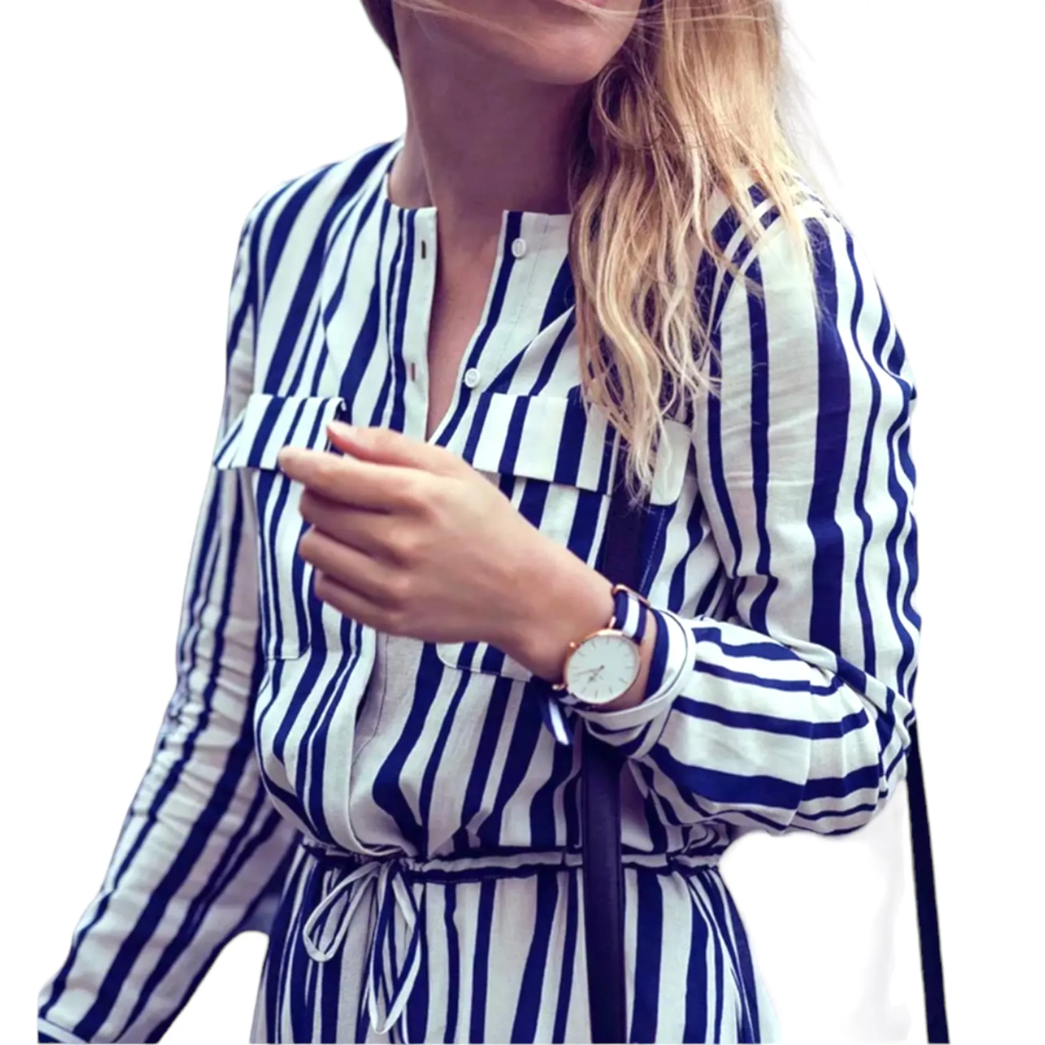 Nautical Summer Maxi Beach Dress