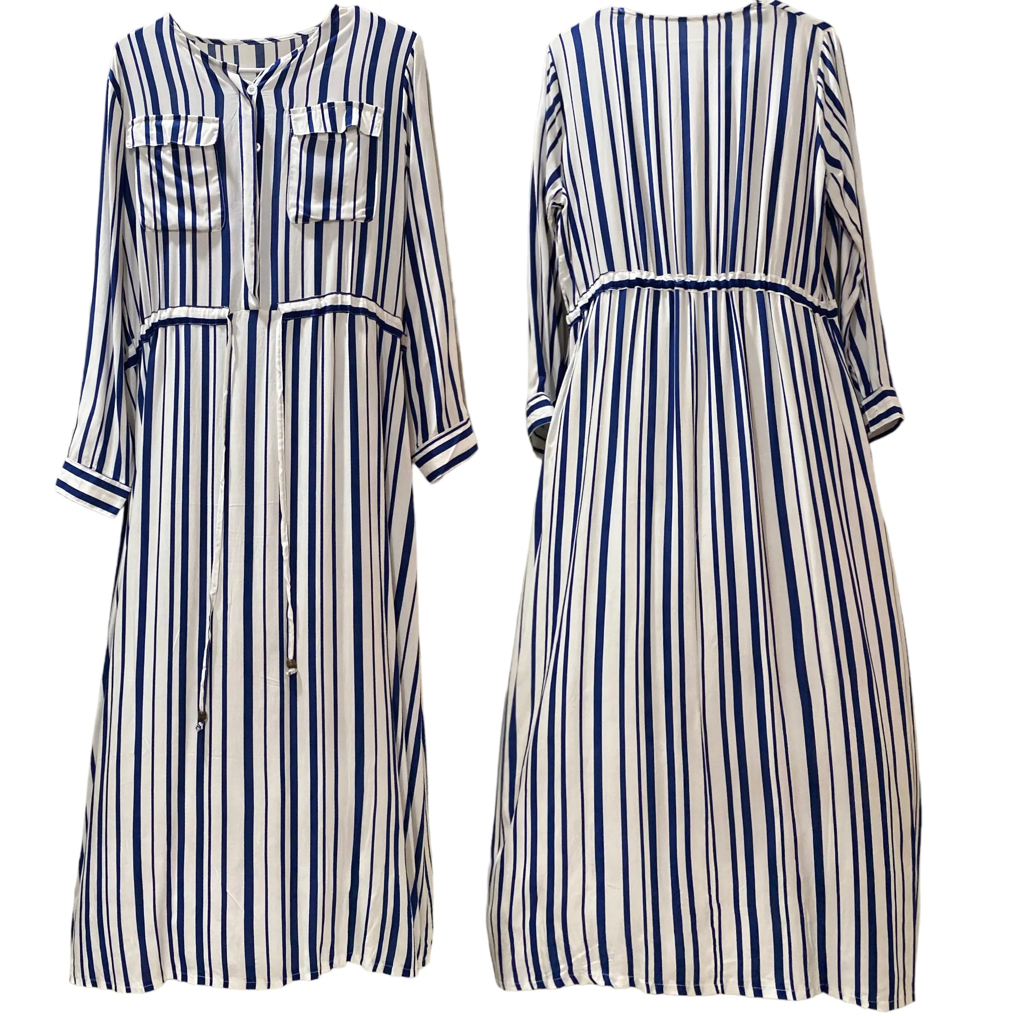 Nautical Summer Maxi Beach Dress