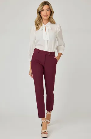 Necktie Satin Blouse