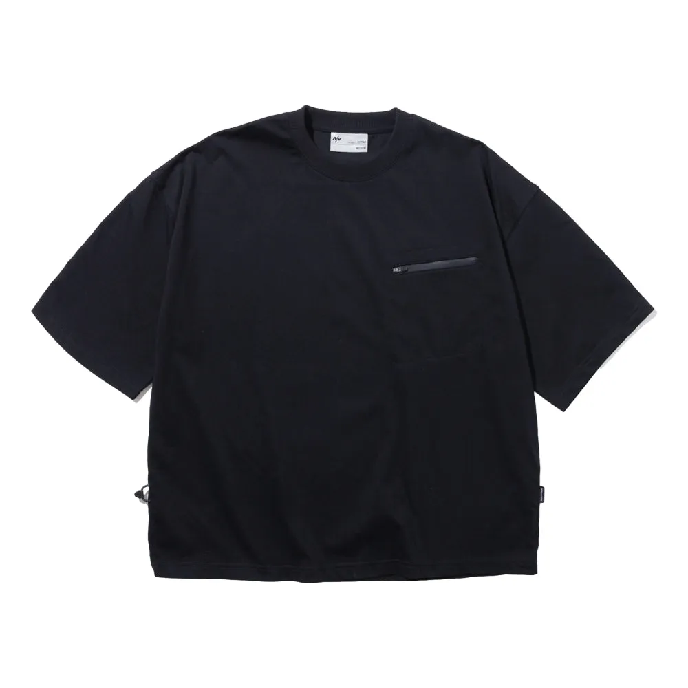 NINE POINT NINE BREEZE TECH POCKET SS TEE-BLACK