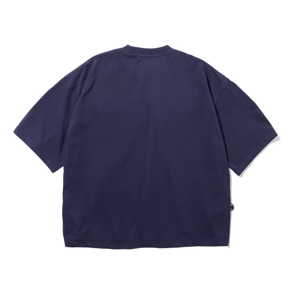 NINE POINT NINE BREEZE TECH POCKET SS TEE-NAVY