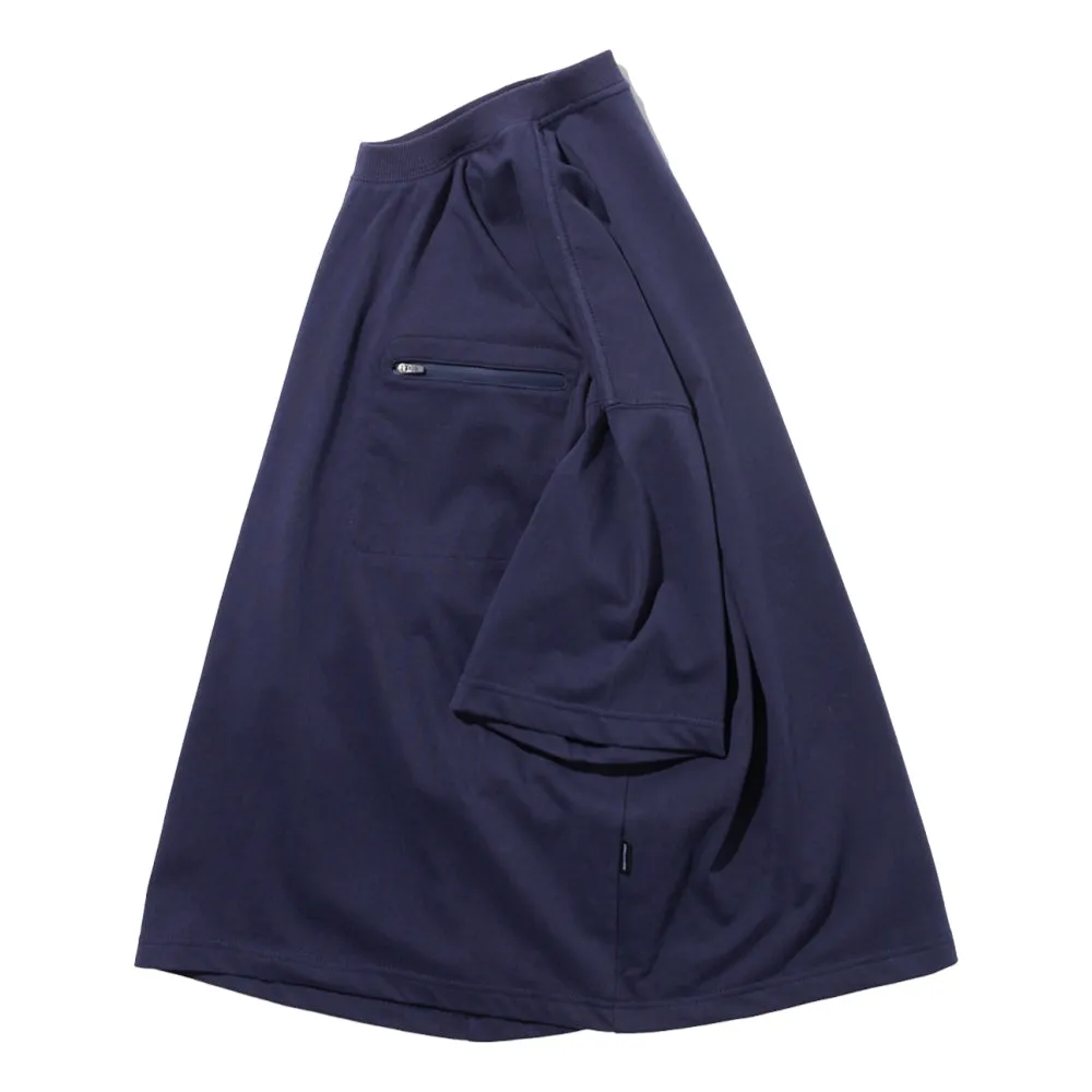 NINE POINT NINE BREEZE TECH POCKET SS TEE-NAVY
