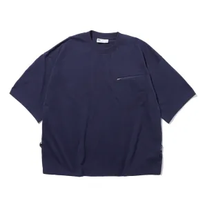 NINE POINT NINE BREEZE TECH POCKET SS TEE-NAVY