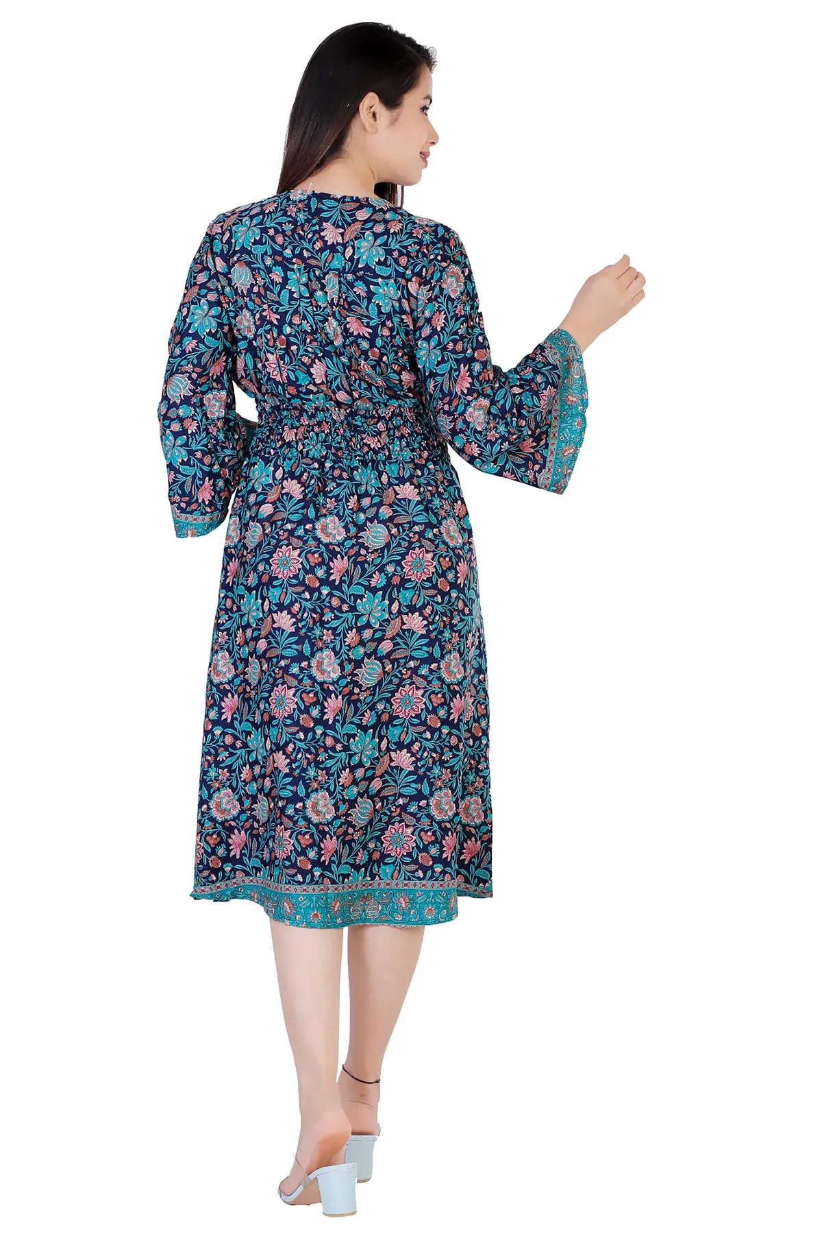 Nora Floral Printed Bohemian Vintage Dress