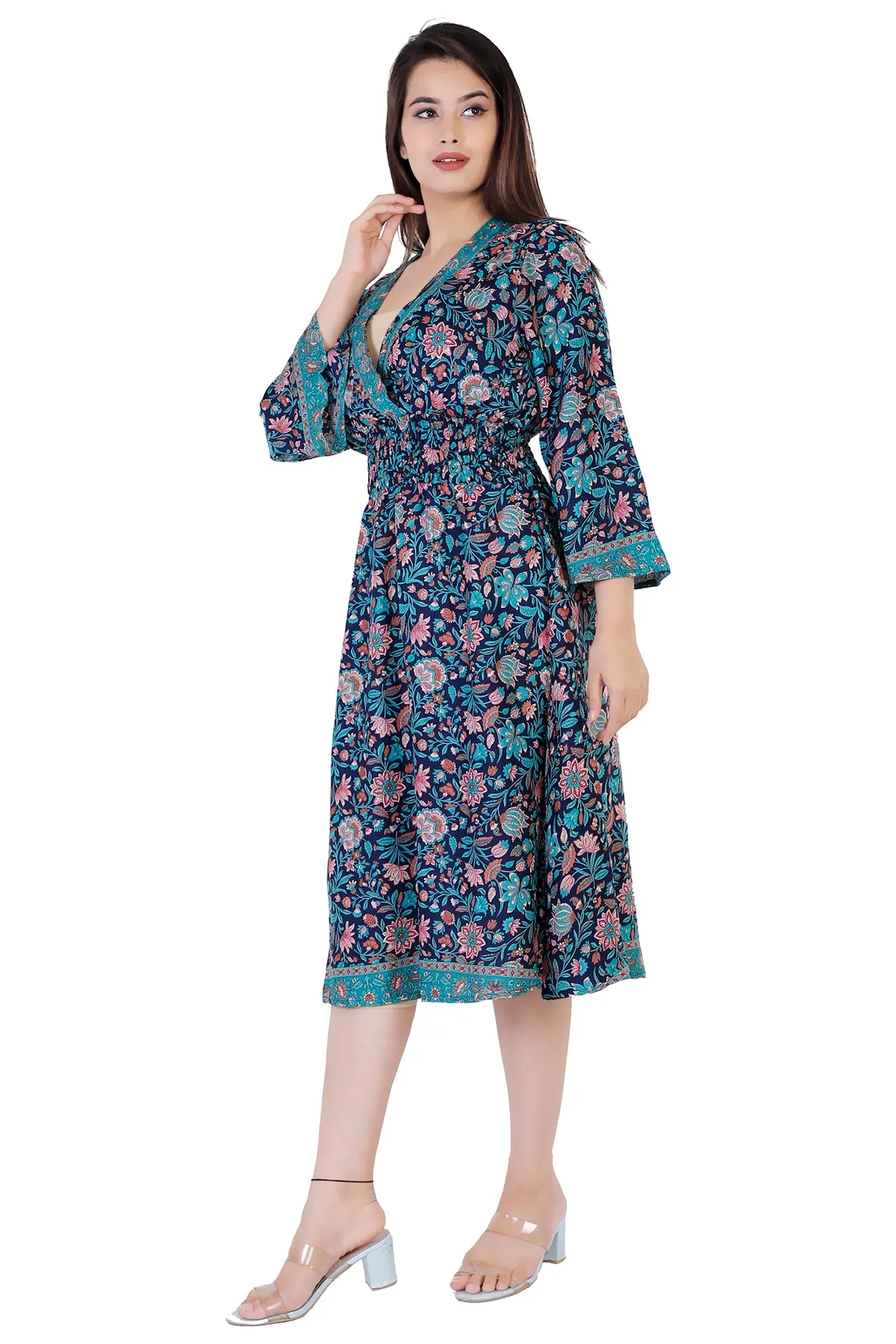 Nora Floral Printed Bohemian Vintage Dress