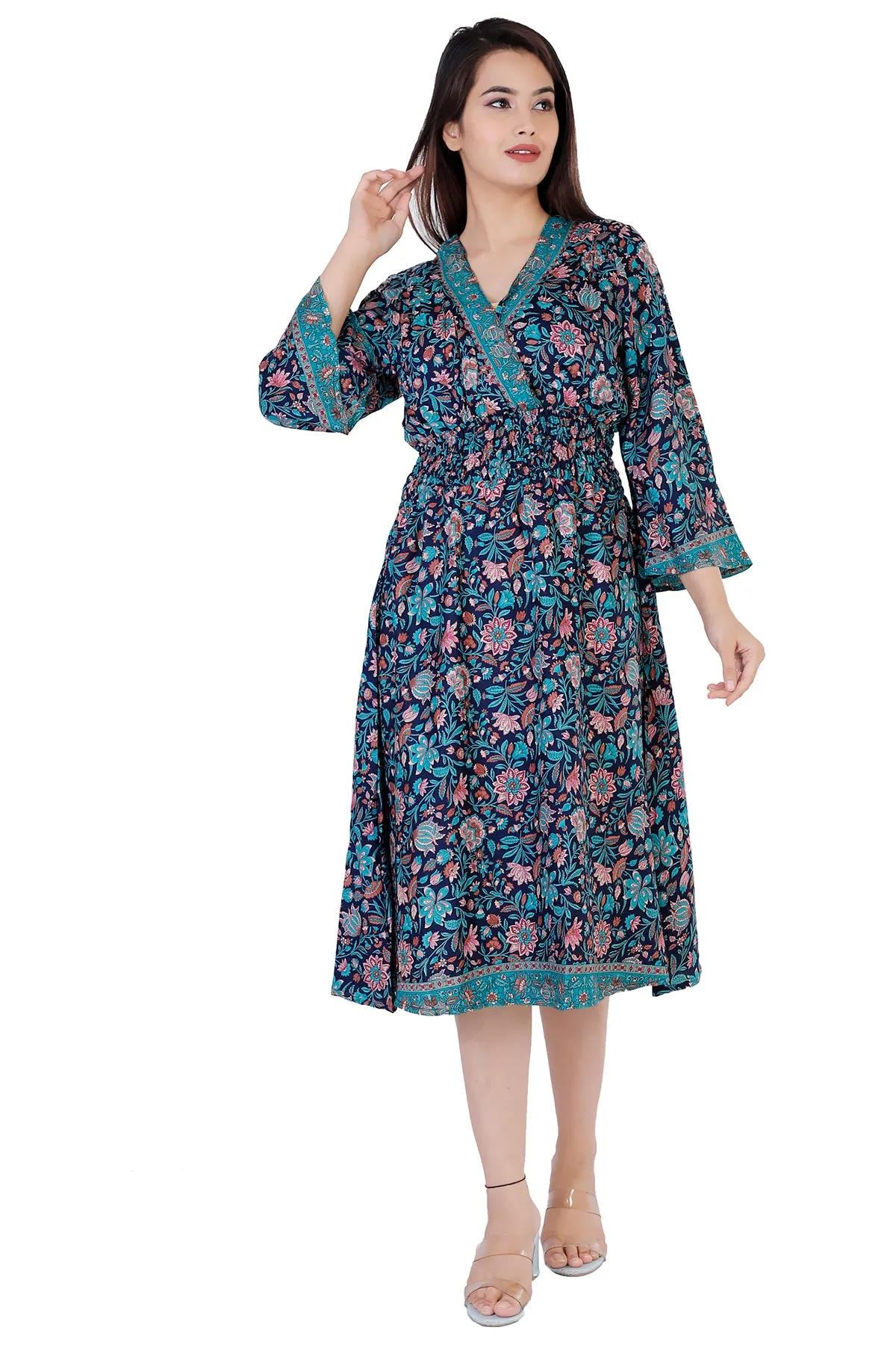 Nora Floral Printed Bohemian Vintage Dress