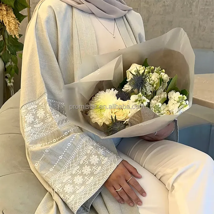 PROMISTAR Oversized Embroidered-عباية بروميستار كبيرة