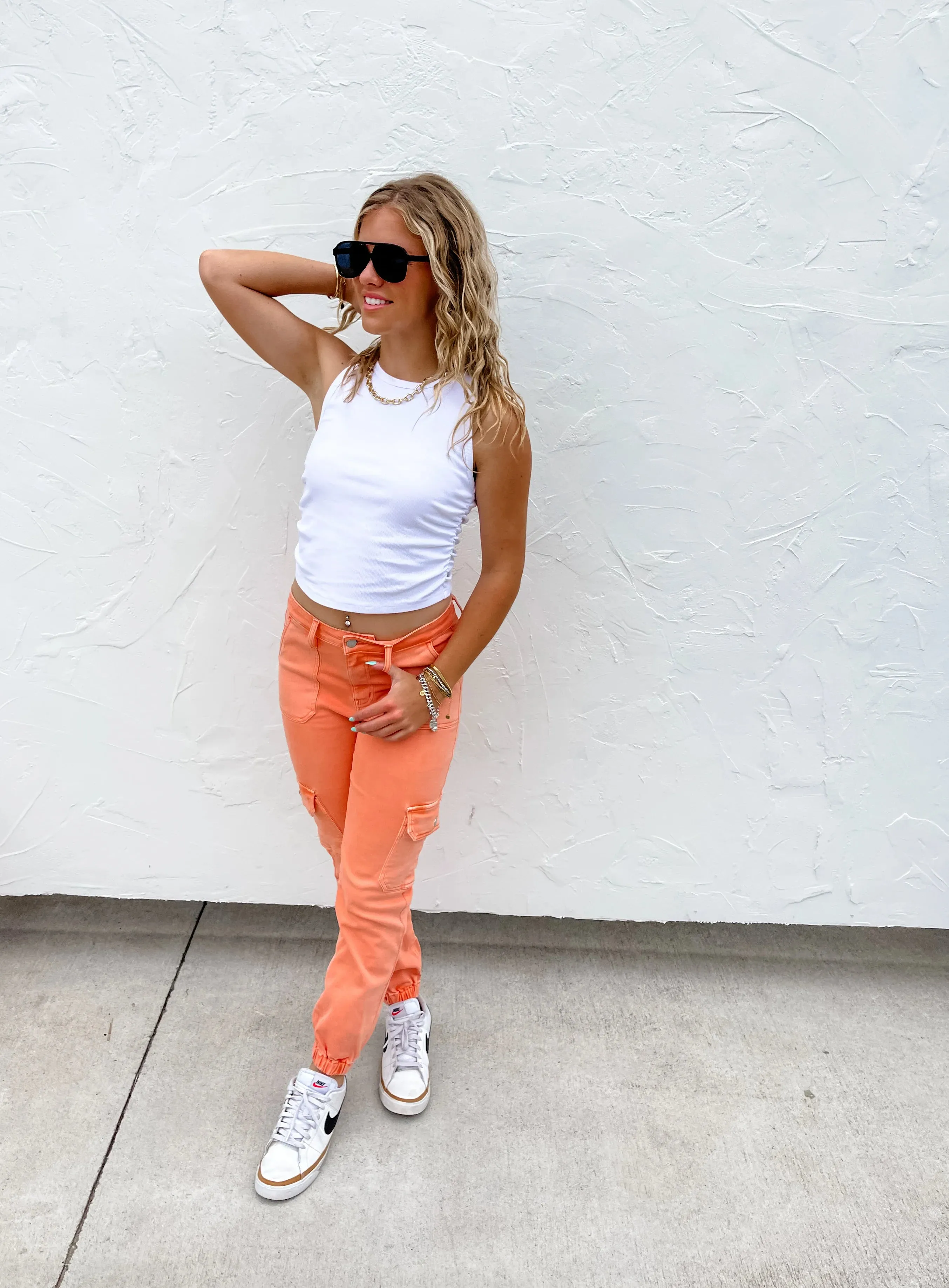 Quinn Cargo Denim Joggers by Blakeley - 2 Colors