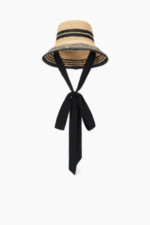 RITA RIBBON HAT | NATURAL BLACK