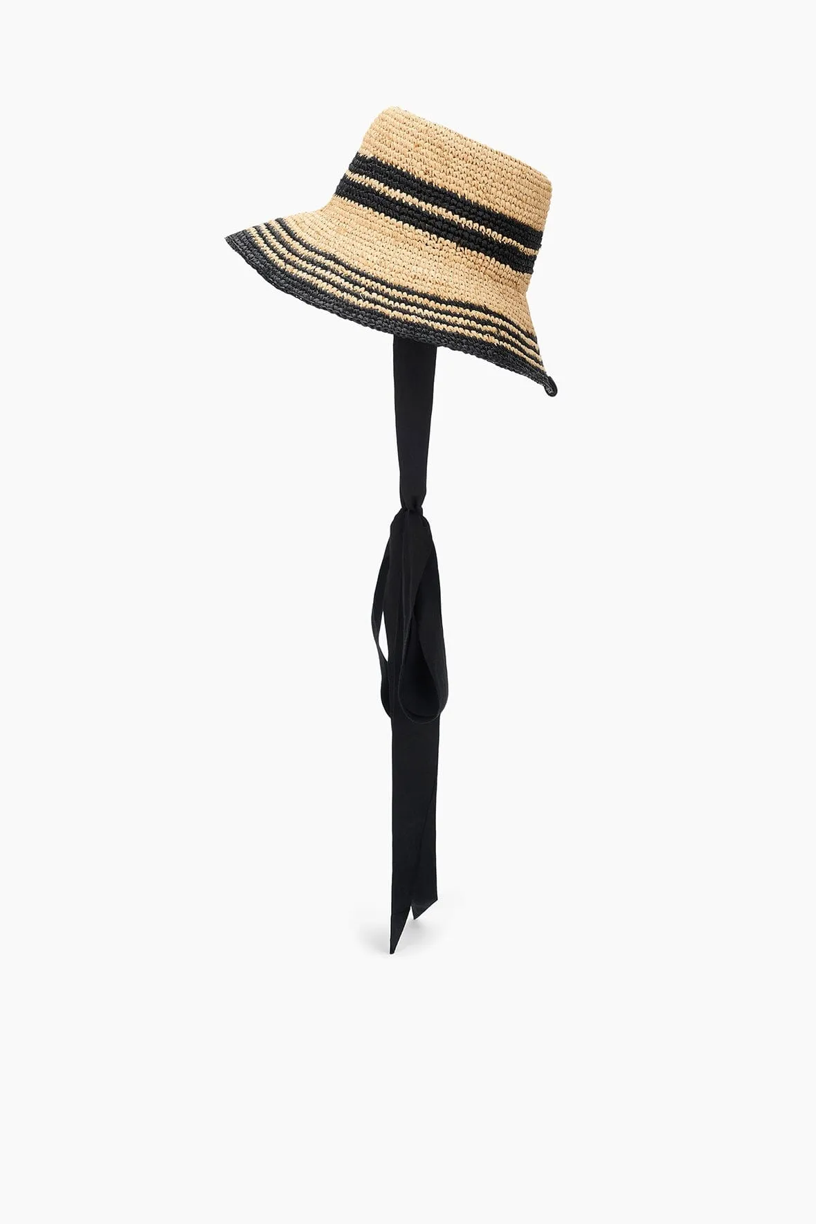 RITA RIBBON HAT | NATURAL BLACK